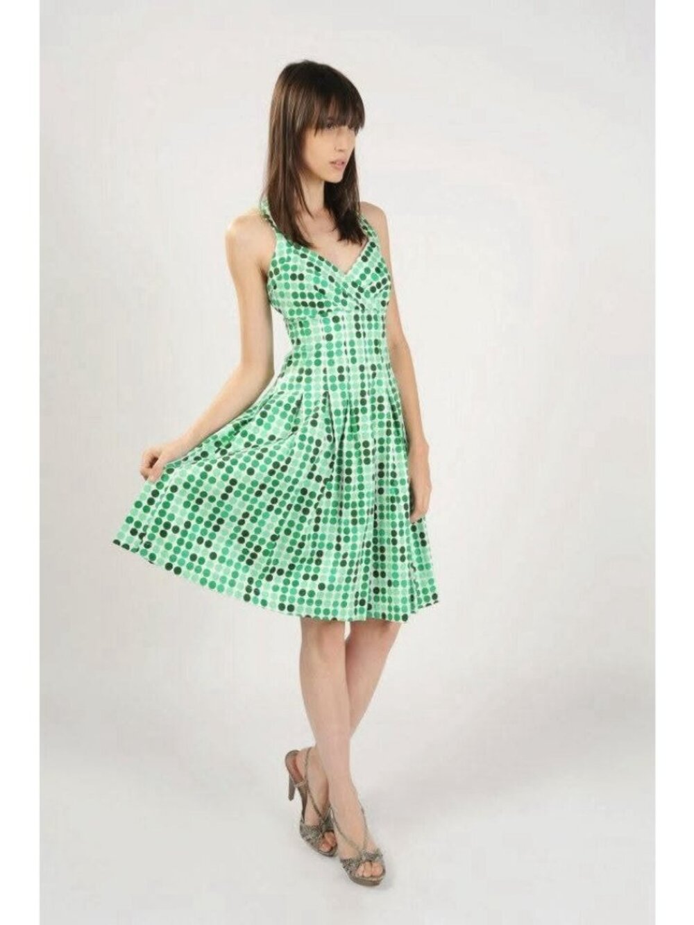 NEW Calvin Klein Fit and Flare Dress 8 Green